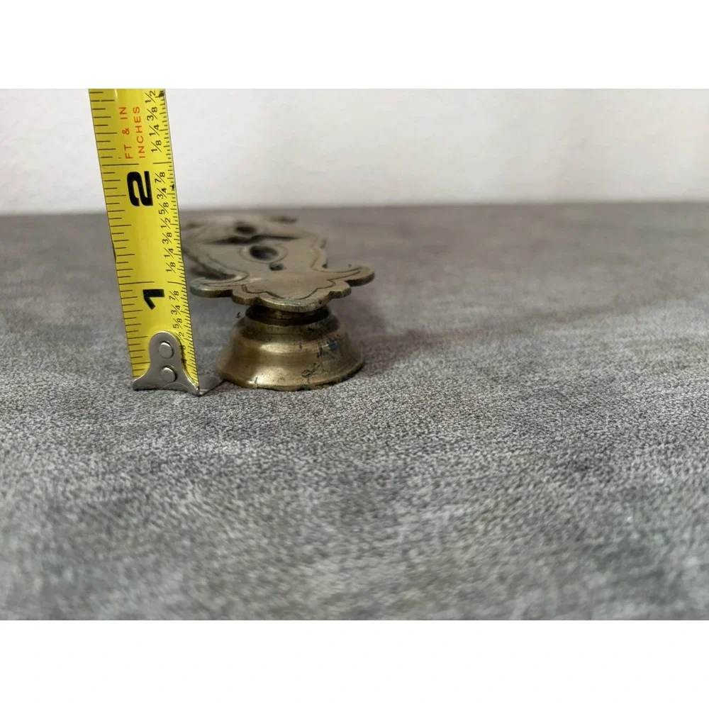 Brass Antique Vintage Dresser Drawer Pull Handle ? Backplate or Escutcheon